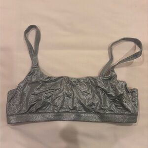 SKIMS Silver Metallic Bralette
